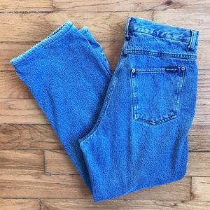 VTG 90s Woolrich Fleece Blanket Lined Blue Jeans